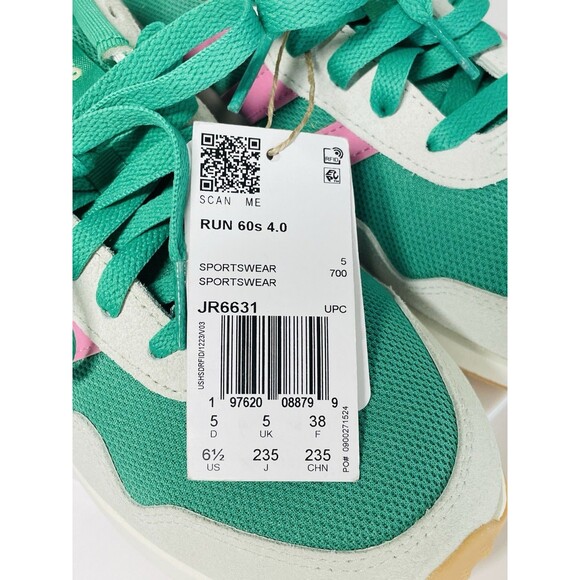 Adidas Run 60s 4.0 Running Shoe Women’s 6.5 Semi Court Green/ Bliss Pink JR6631 - Picture 11 of 14